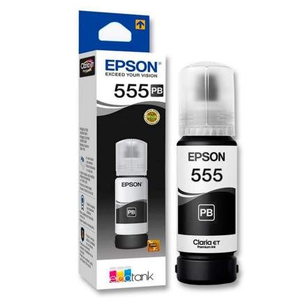 Botella de Tinta Epson 555 Negro para Impresora EcoTank
