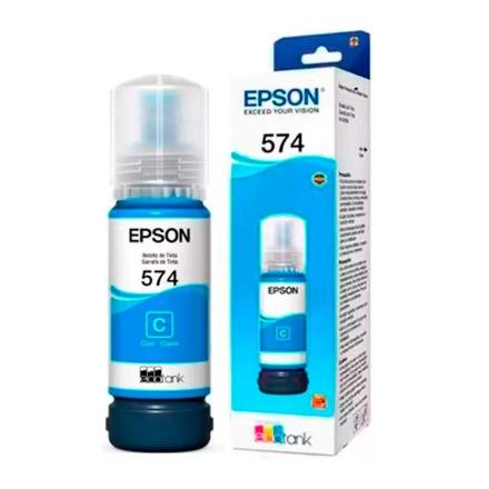 Botella de Tinta Epson 574 Cyan para Impresora EcoTank